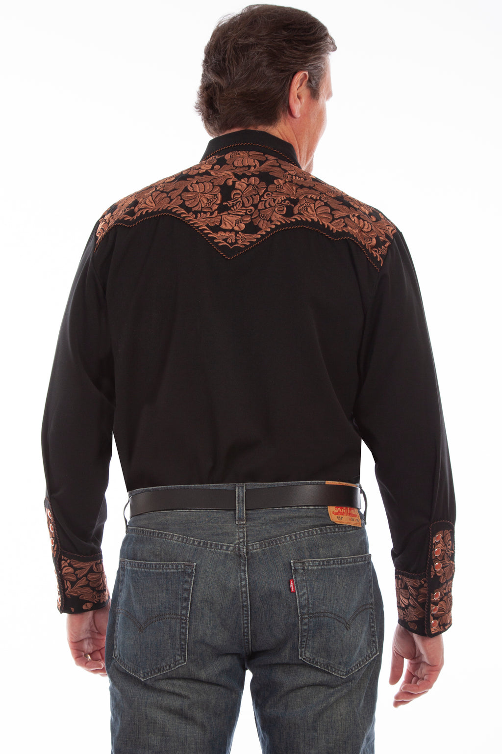FLORAL TOOLED EMBROIDERY SHIRT