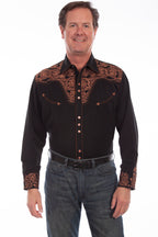 FLORAL TOOLED EMBROIDERY SHIRT