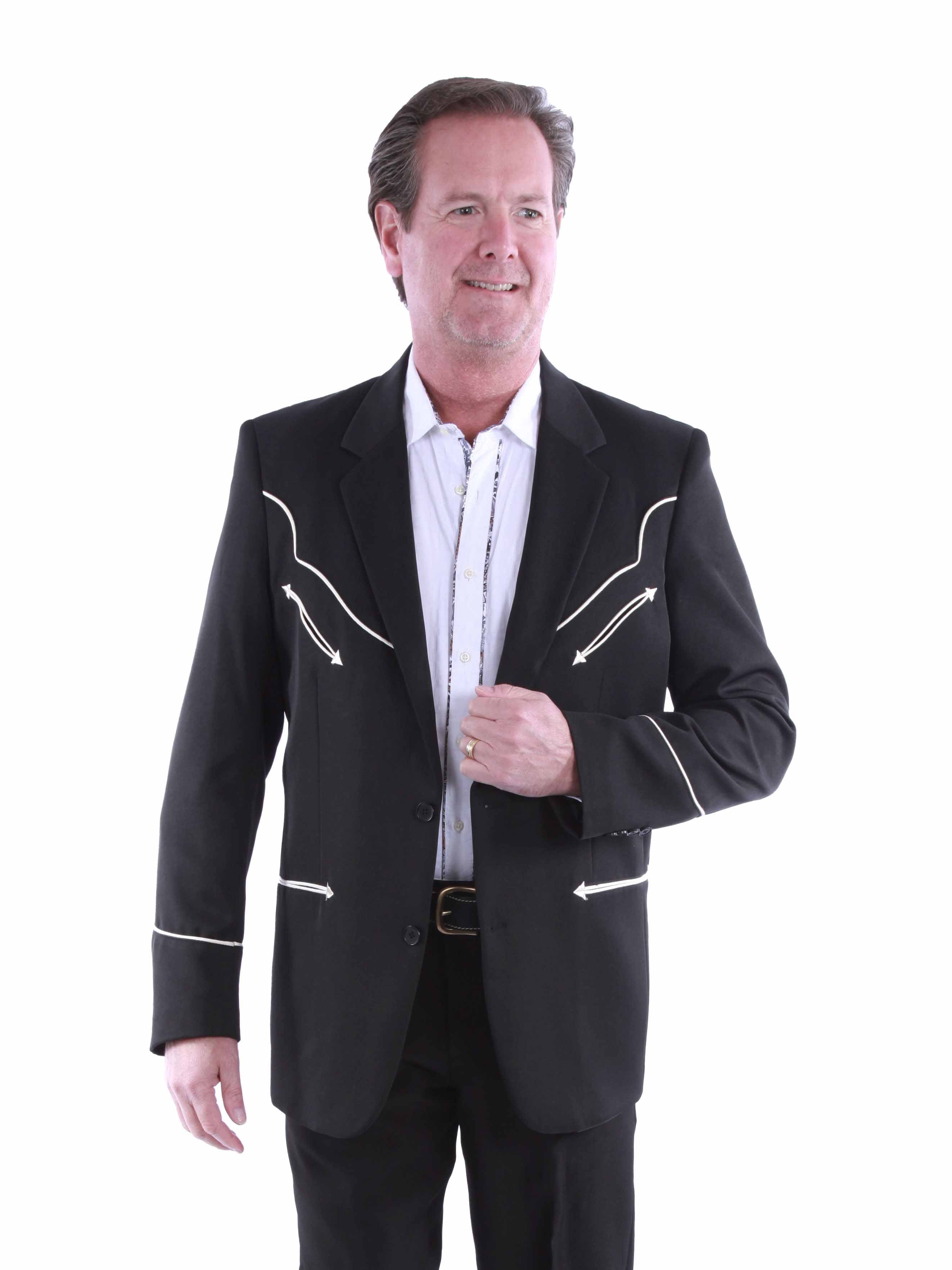 SOLID BLAZER W/PIPING