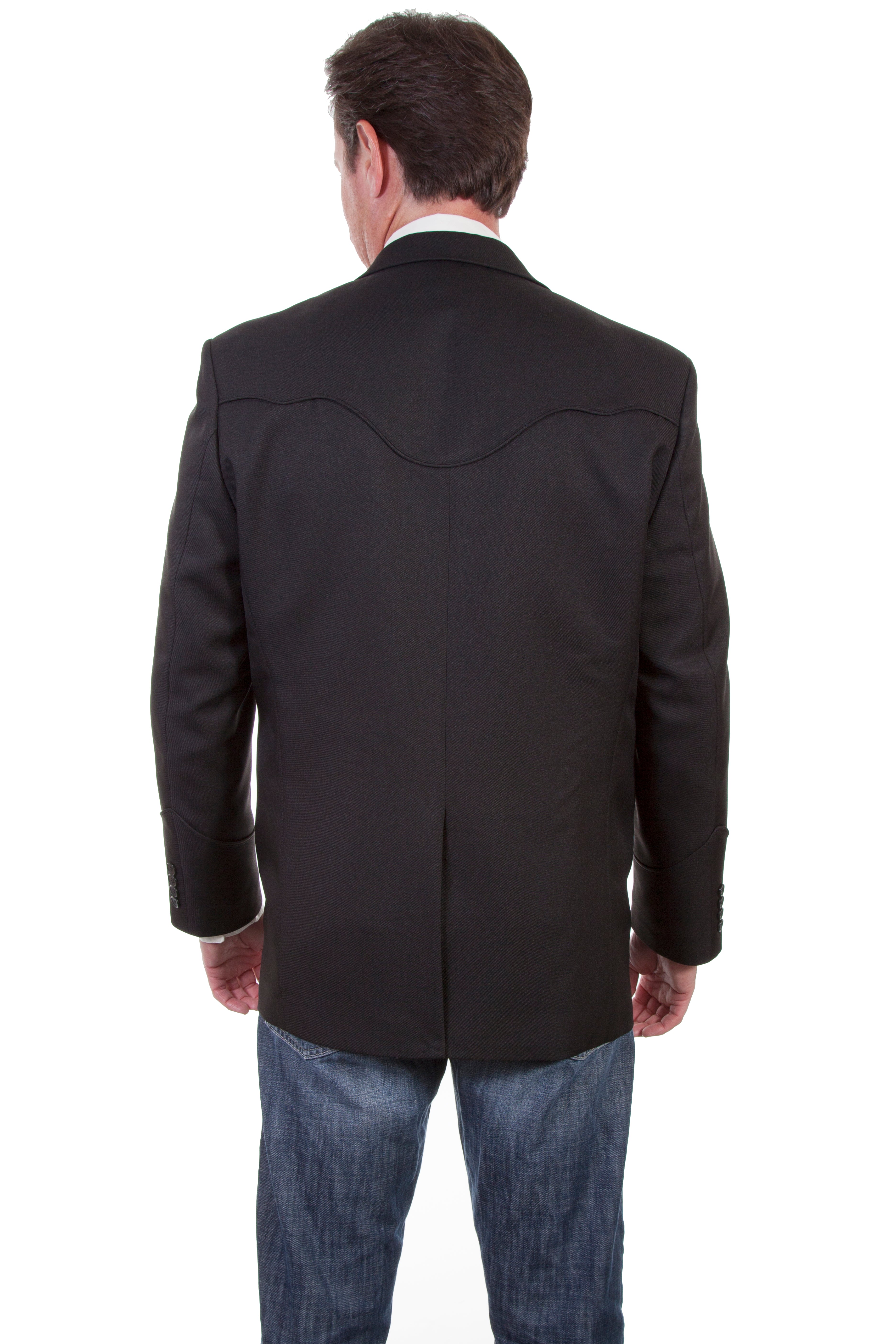 SOLID BLAZER W/TONAL PIPING