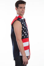 FLAG SHIRT CUTOFF SLVS
