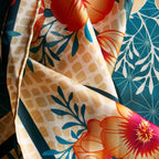 Desert Poppy Silk Scarf - Statement Size