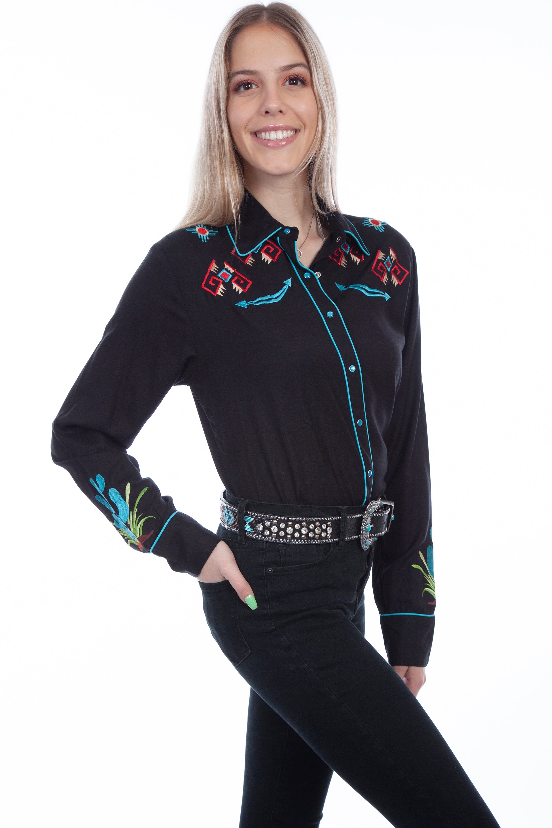 CACTUS EMB. BLOUSE