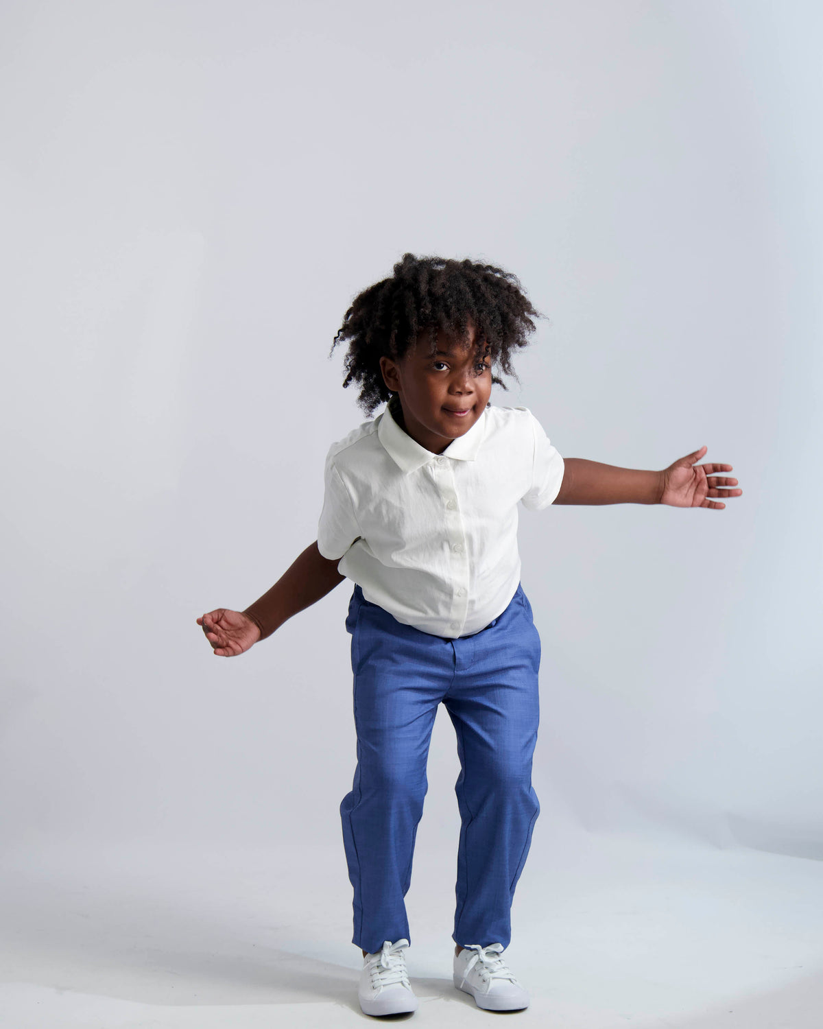 Short Sleeve Dress Shirt with Houndstooth Contrast