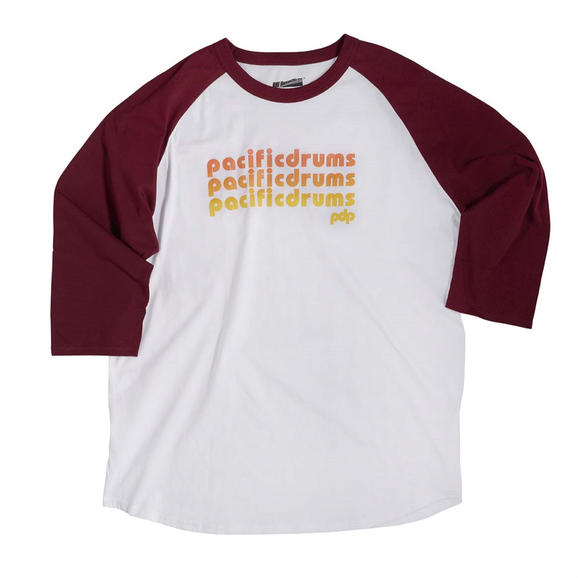 PDP Cardinal/White 3/4 Sleeve Shirt, X-Large