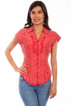 CAPSLEEVE PERUVIAN COTTON BLOUSE