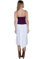 TIE FRONT SKIRT ELASTIC BACK