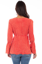 PLUNGING NECK LINE W/BELL SLEEVES