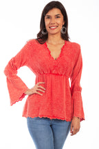 PLUNGING NECK LINE W/BELL SLEEVES