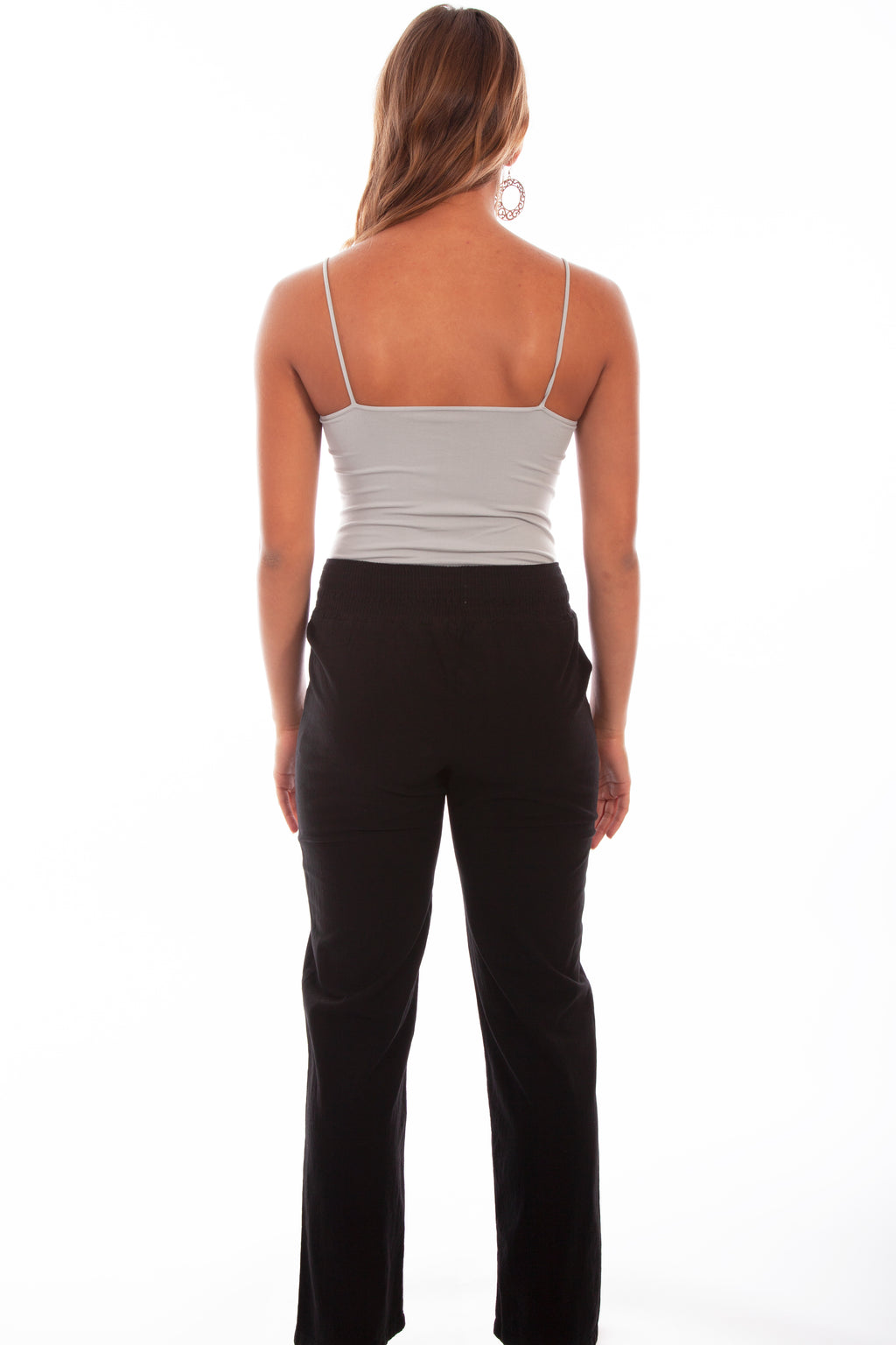 ELASTIC WAIST CROCHET FRONT PANT