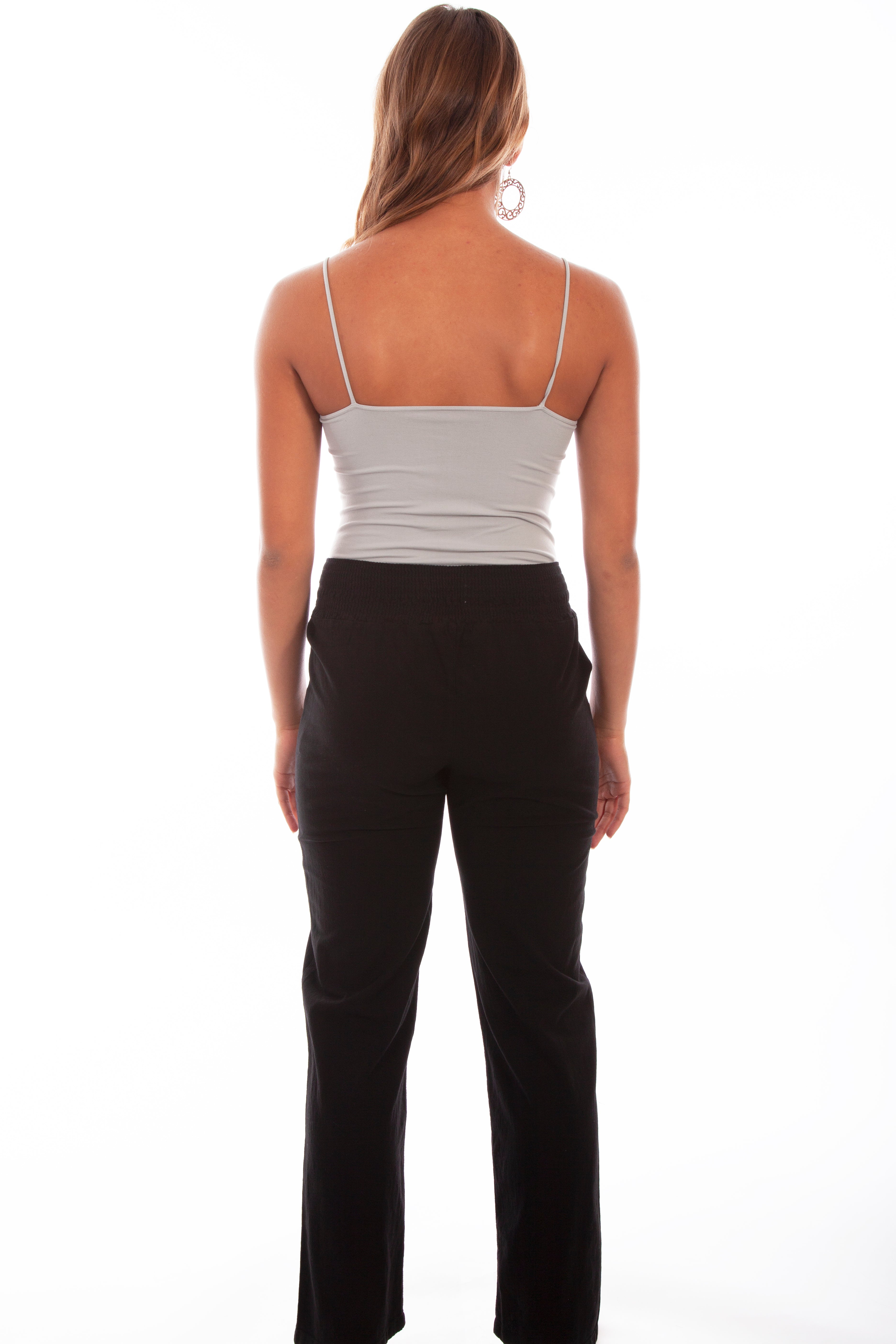 ELASTIC WAIST CROCHET FRONT PANT