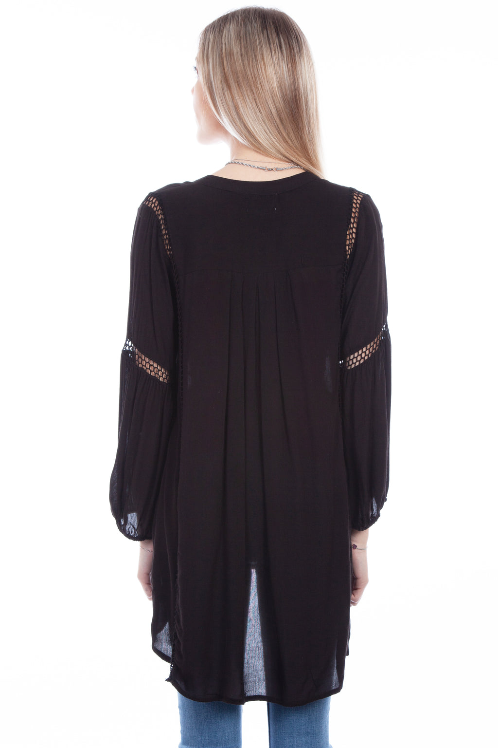 TUNIC W/WAFFLE WEAVE INSETS