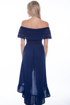 OFF SHOULDER HI/LO DRESS