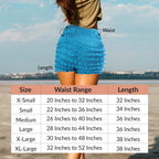 N20 Women's Sexy High Waist Ruffled Petti pants-Peacock Blue