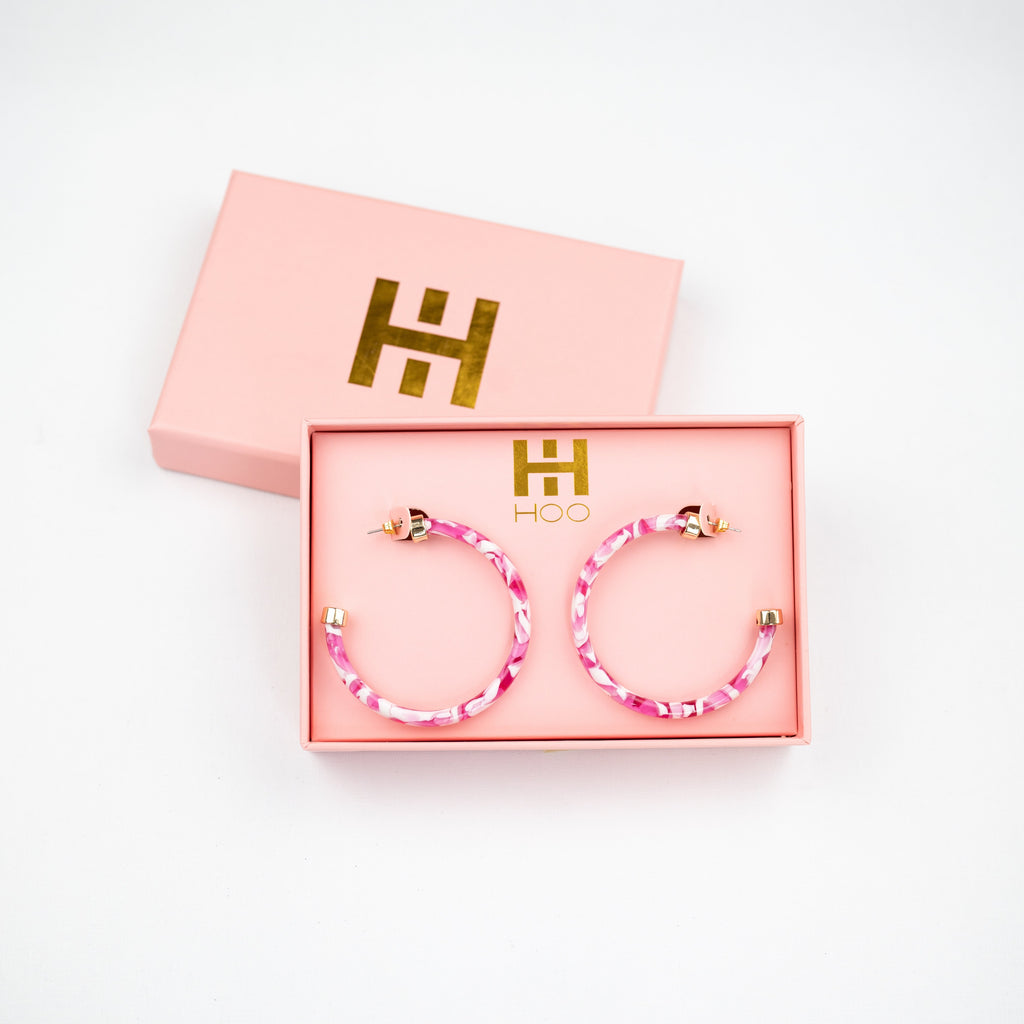 Hoops - Pink Confetti