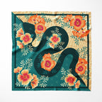 Desert Poppy Silk Scarf - Classic Size