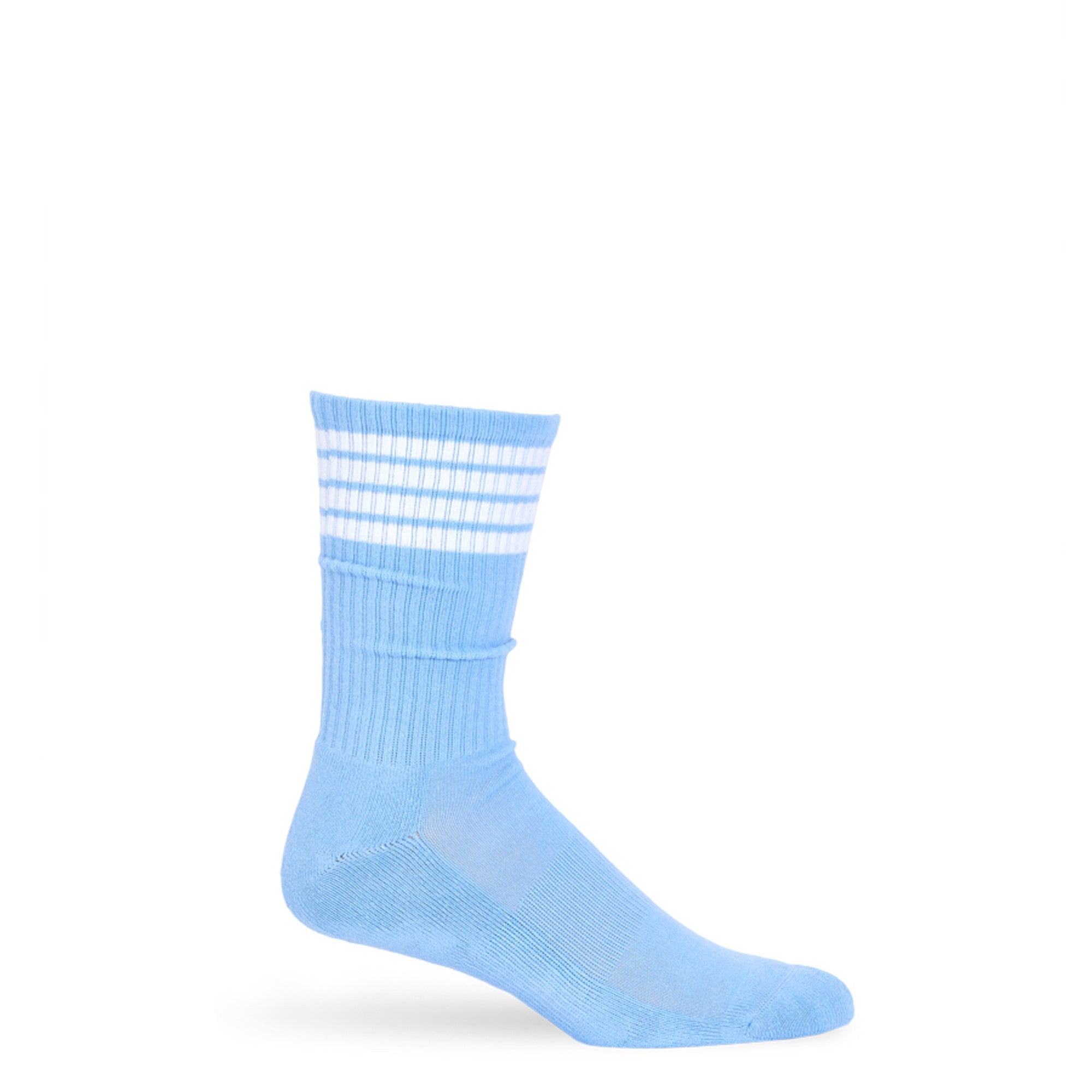 Powder/White 4 Stripe Casual Socks