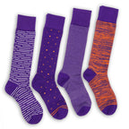 Purple / Orange Mixed Socks 8 Pack