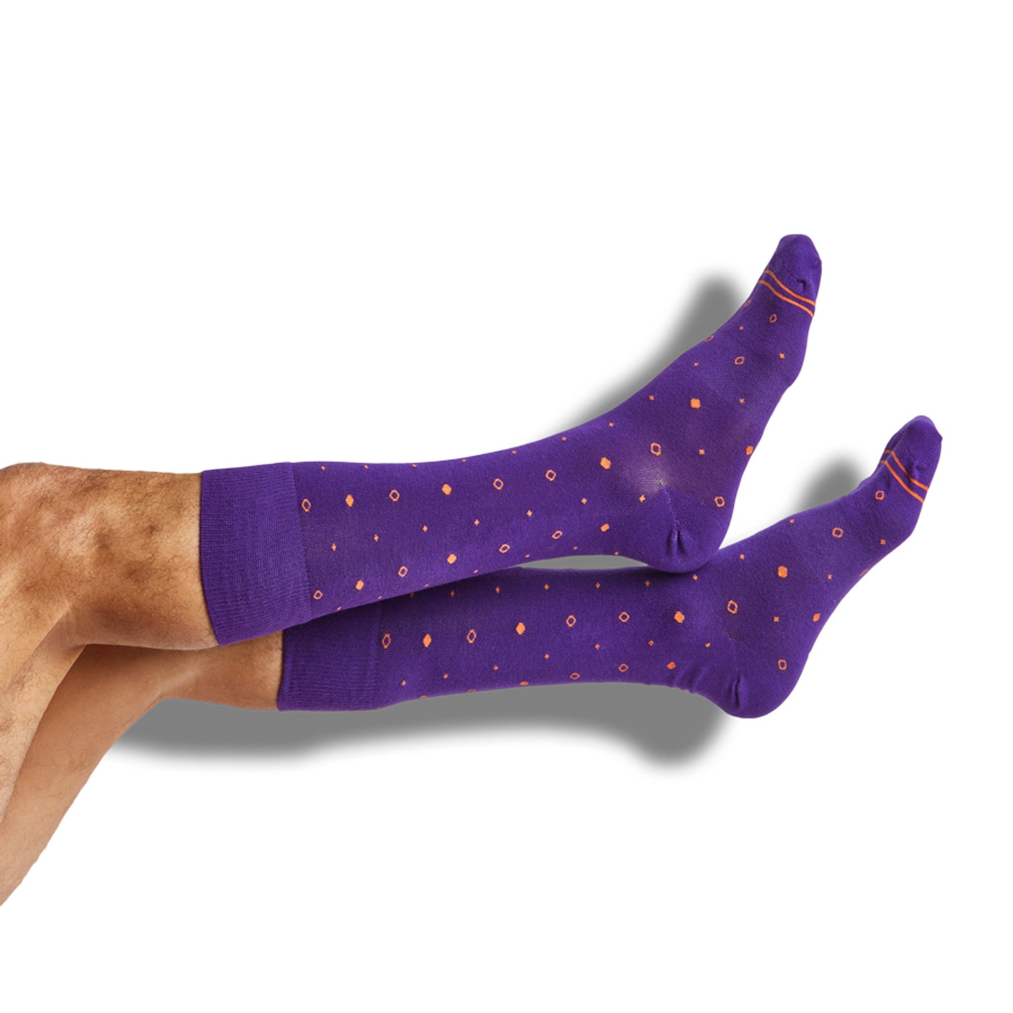 Purple / Orange Dress Socks 4 Pack