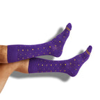 Gold / Purple Mixed Socks 8 Pack