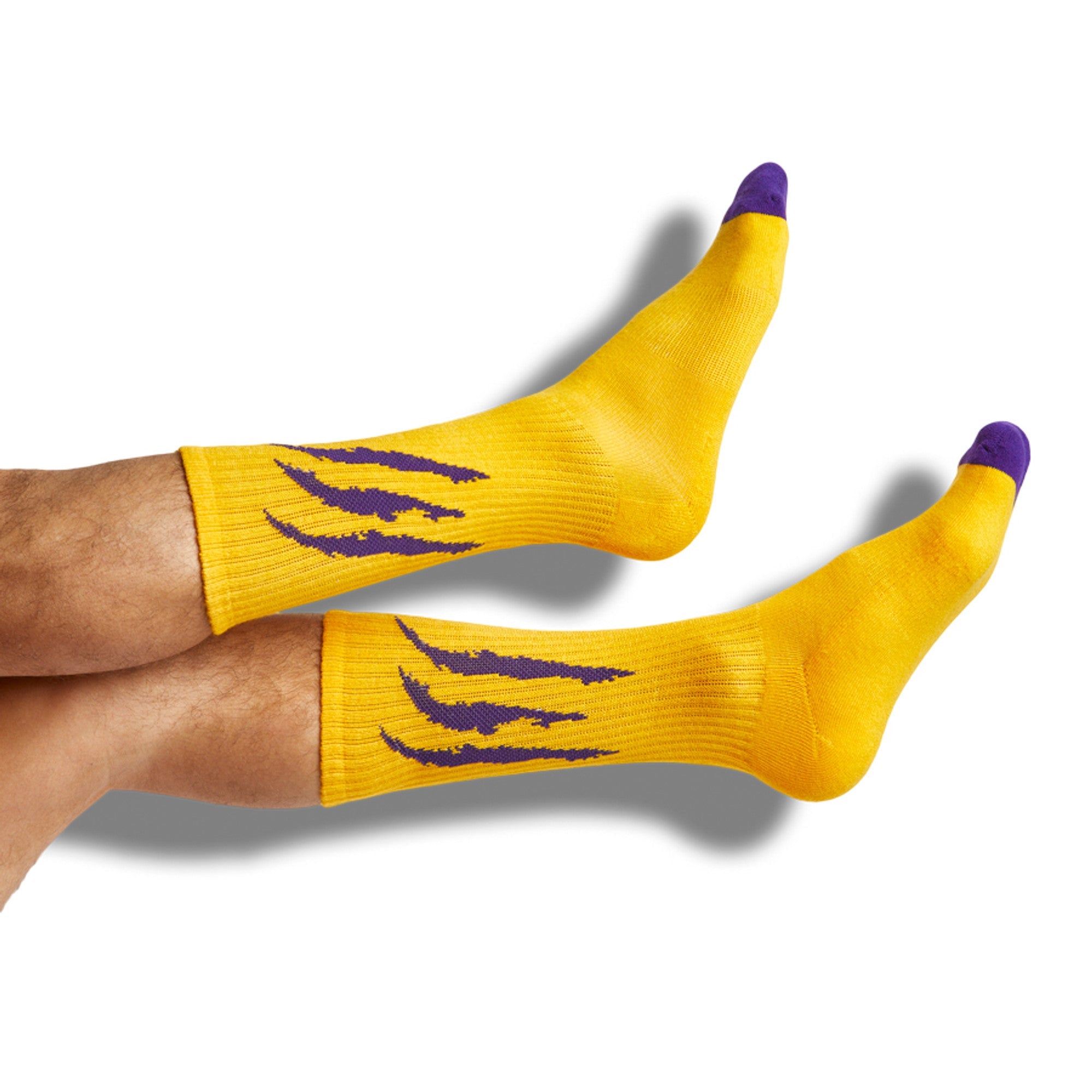 Gold / Purple Mixed Socks 8 Pack