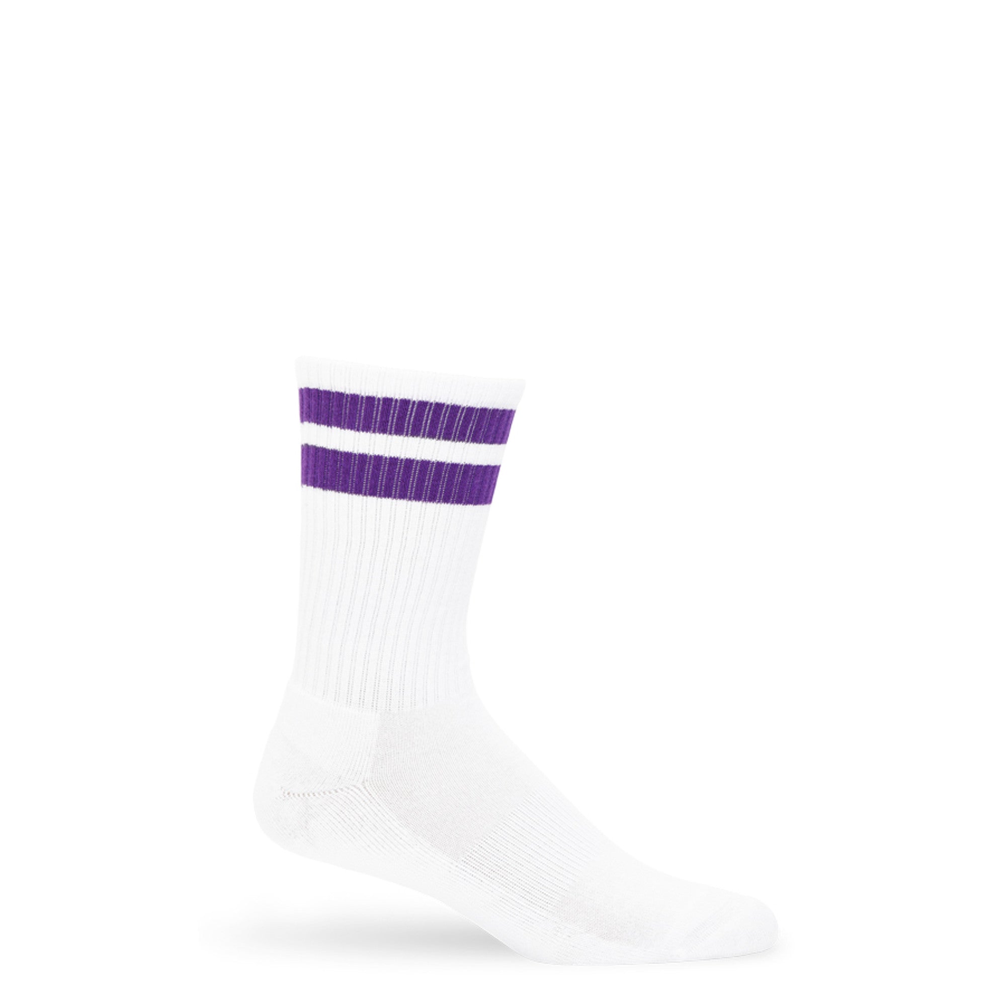 Purple Retro Casual Crew Socks