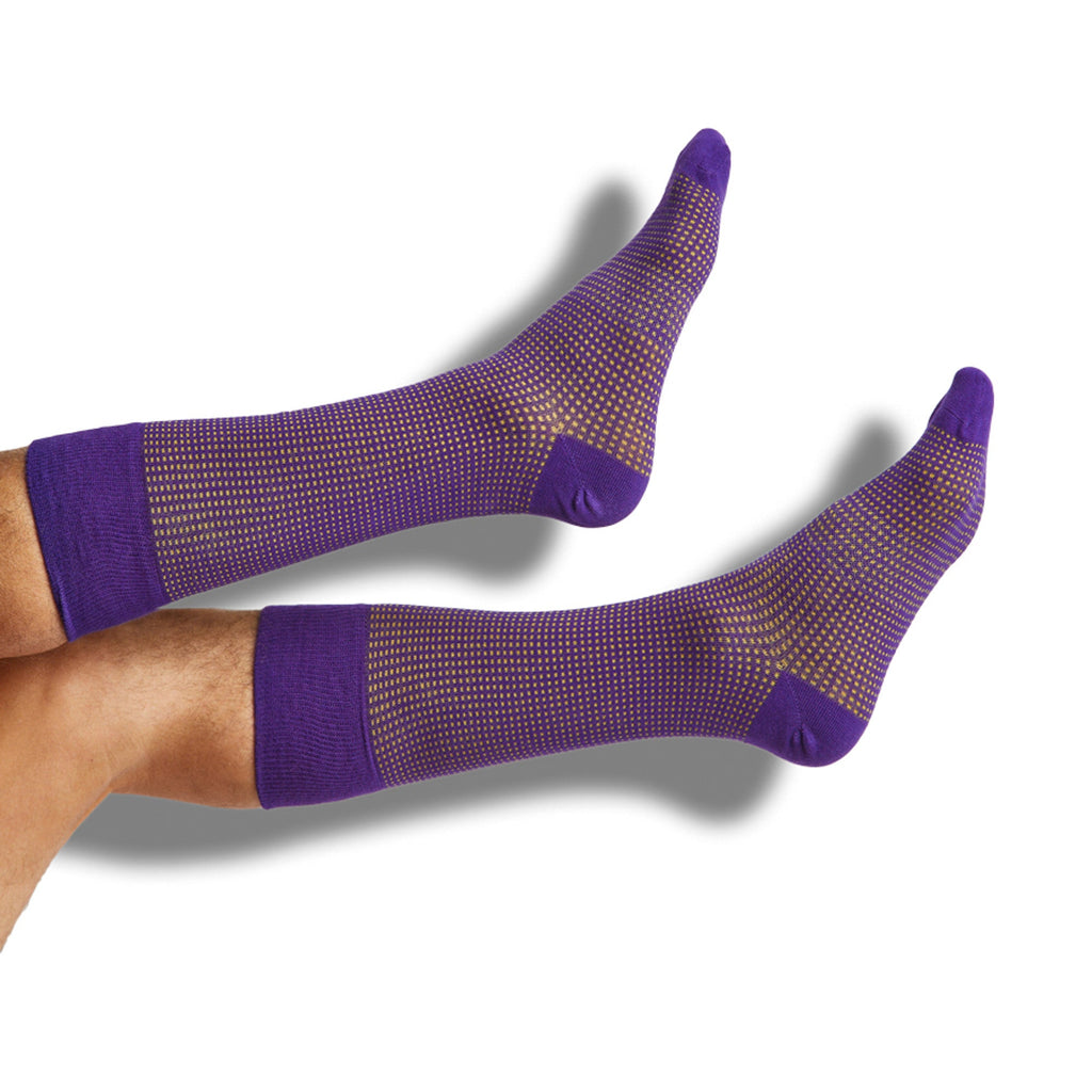Purple / Gold Dress Socks 4 Pack