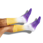 Gold / Purple Mixed Socks 8 Pack