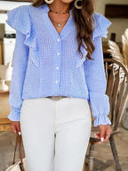 Plaid long sleeve top