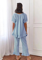 Miss Sparkling Gingham two piece lounge set