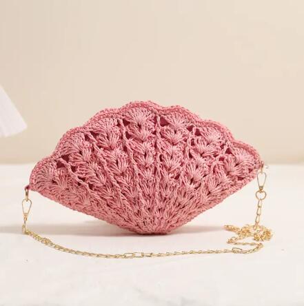 Miss Sparkling Crochet Shell-Shaped  Bag
