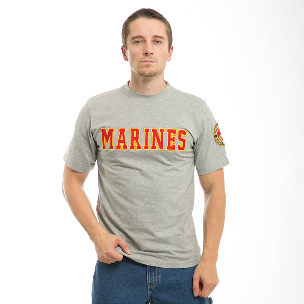 Applique Text T's, Marines, Grey, L