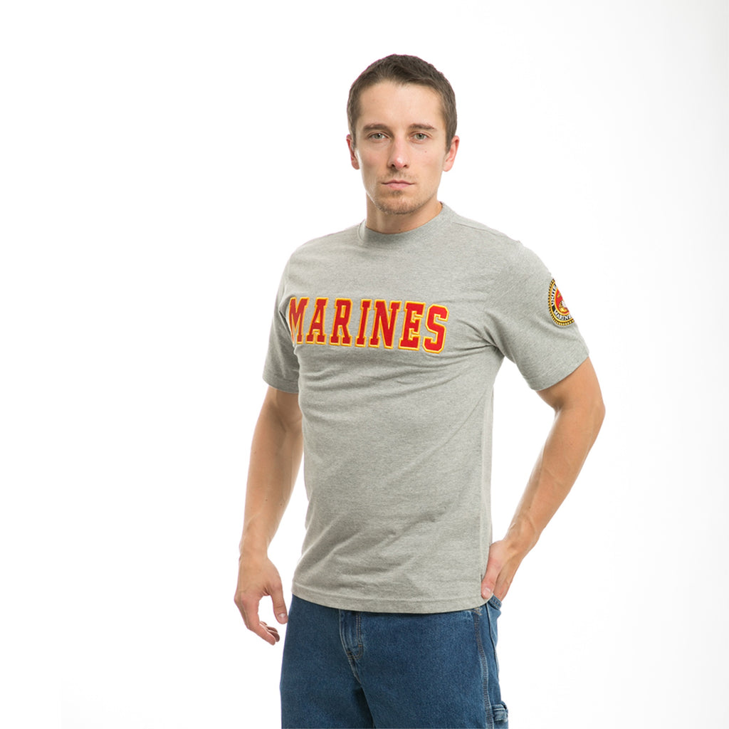 Applique Text T's, Marines, Grey, L