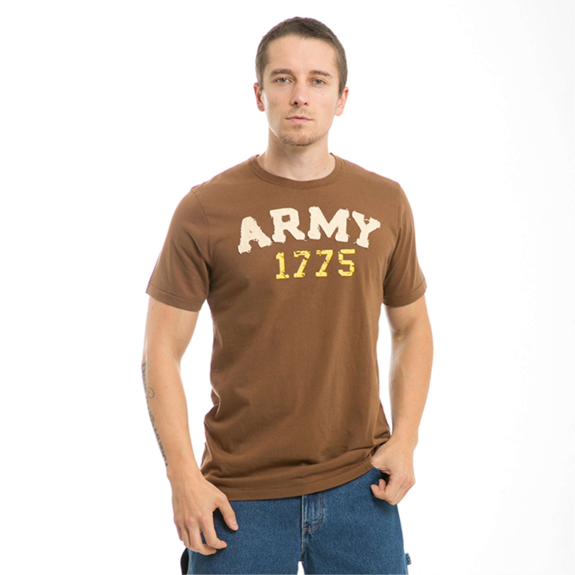 Long Beach, Applique T's, Army, Brown S
