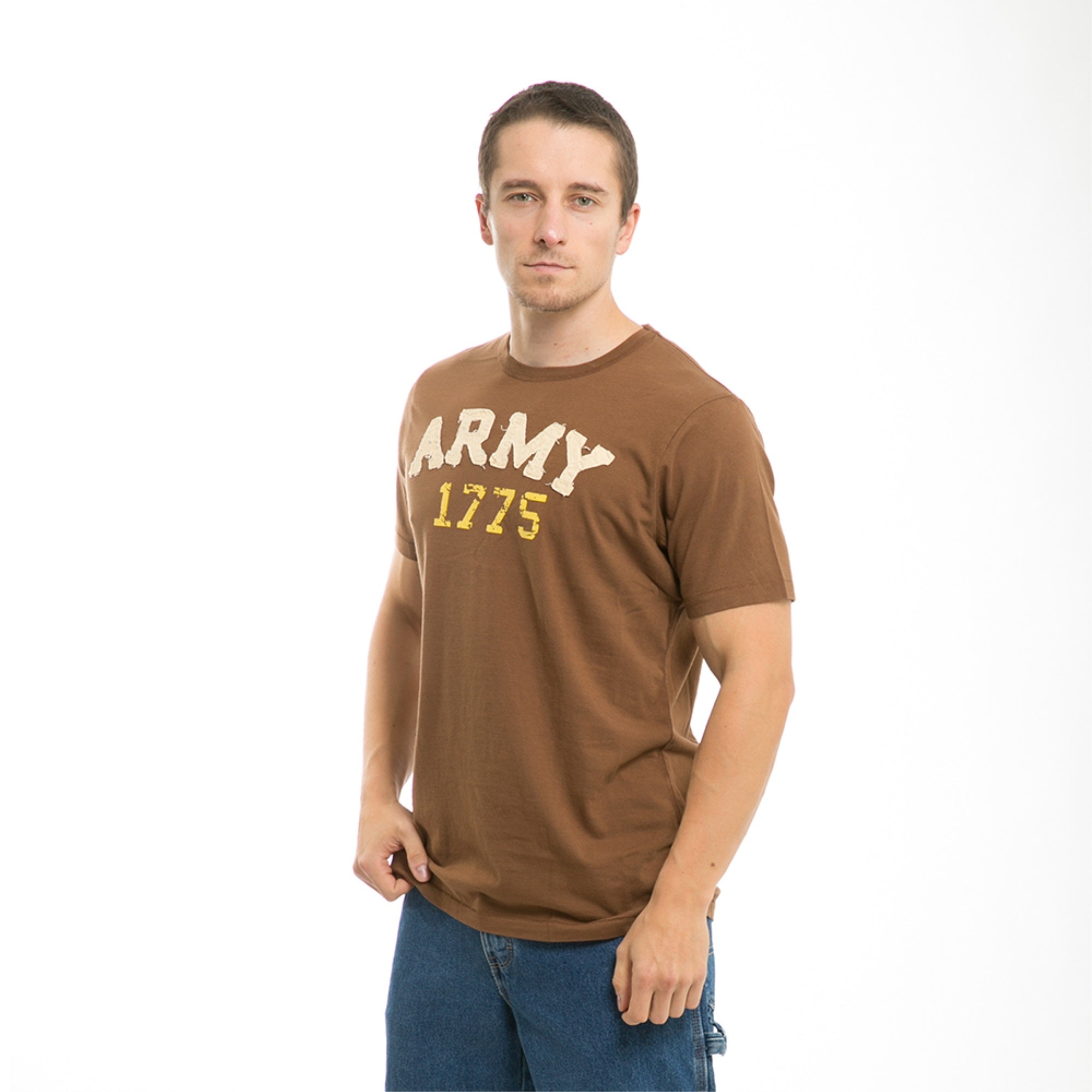 Long Beach, Applique T's, Army, Brown XL