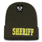 Pub/Safety Long Beanies, Sheriff, Olive