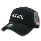 Dual Flag Raid Caps, Police, Blk