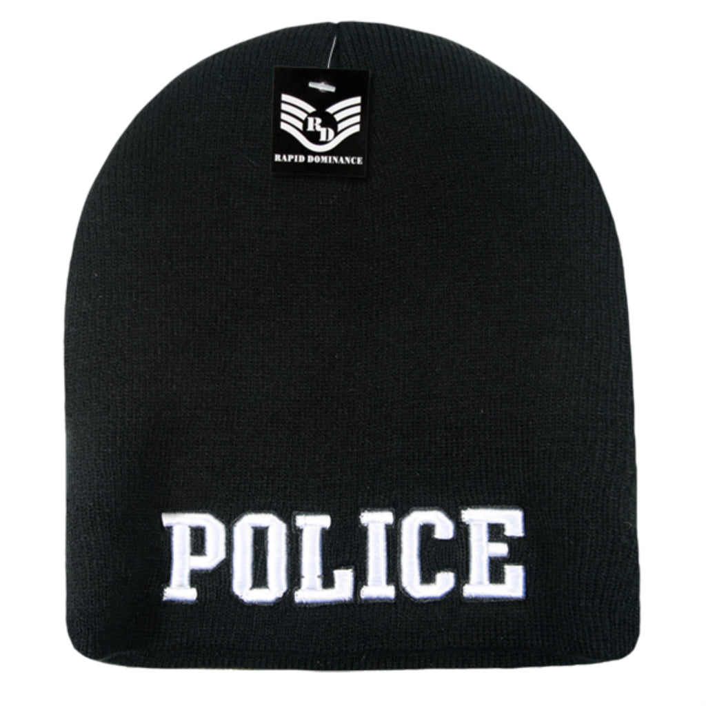 Public Safety Knit Cap, Police 2, Black