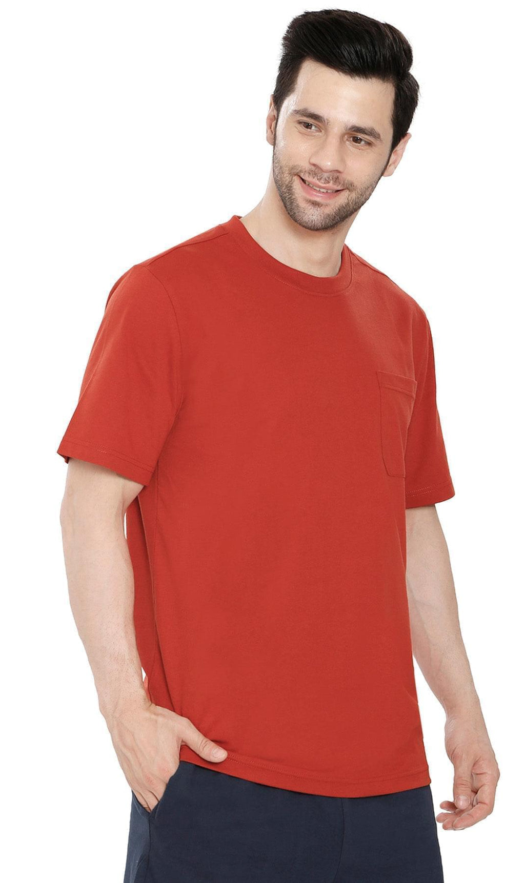 Men's Heavyweight Short Sleeve Crew Neck T-Shirt with Chest Pocket