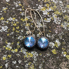 Ocean Blue Rivoli Drop Earrings