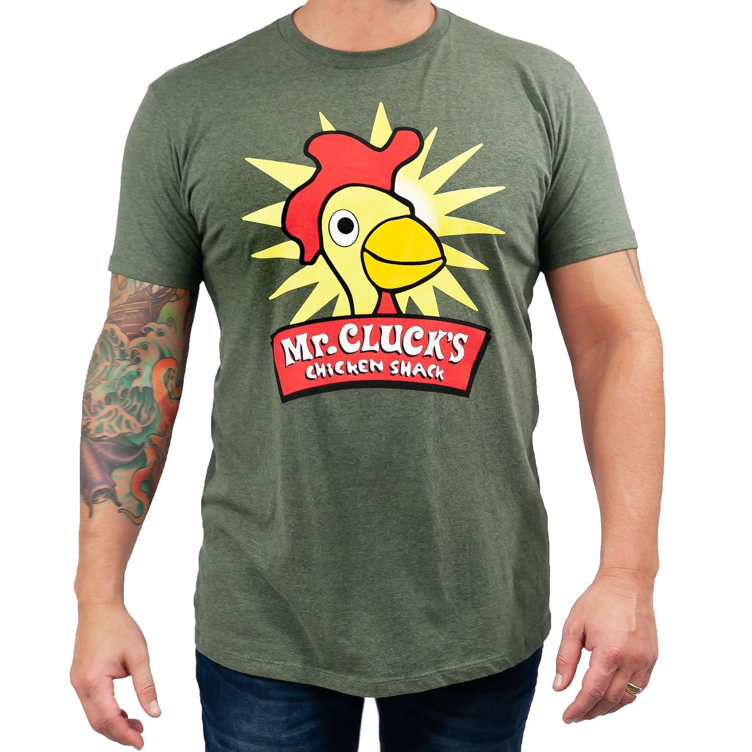 Lost Mr. Cluck's Chicken Men's Green T-Shirt - Large