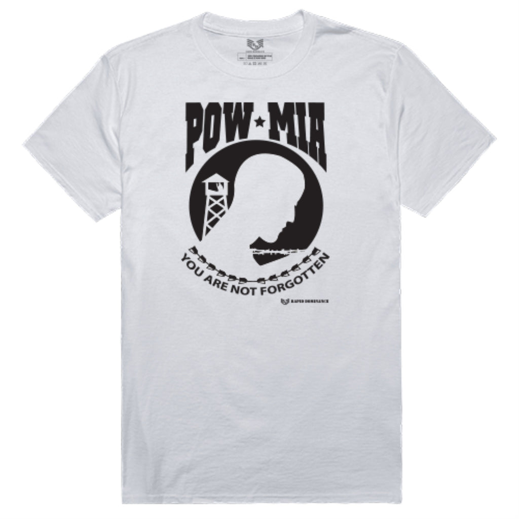 Graphic Tee, POW MIA, White, 2X