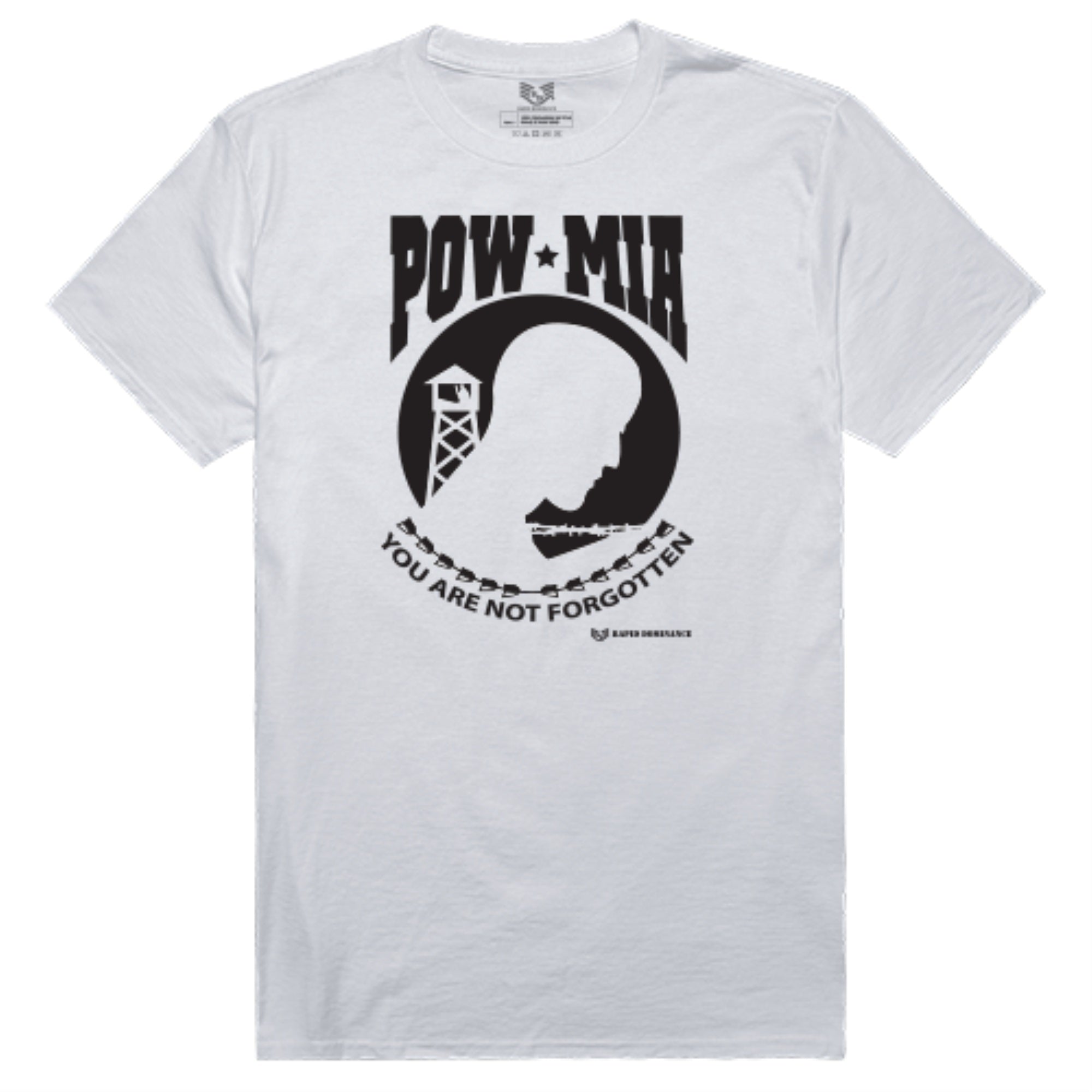 Graphic Tee, POW MIA, White, 2X