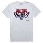 Graphic Tee, U.States America, White, XL