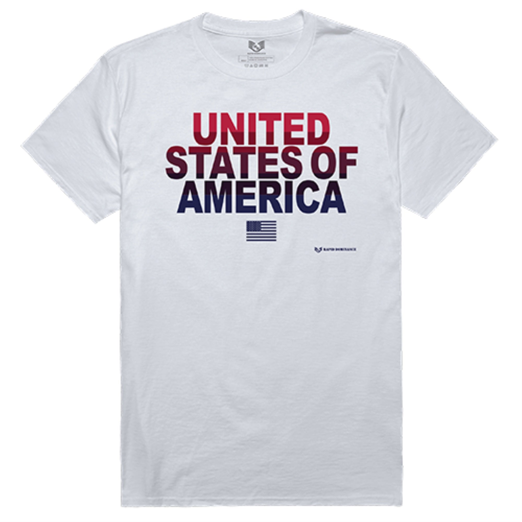 Graphic Tee, U.States America, White, XL