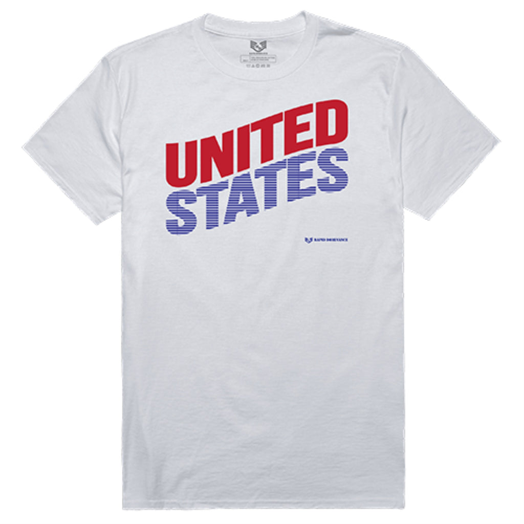 Graphic Tee, United States, White, L
