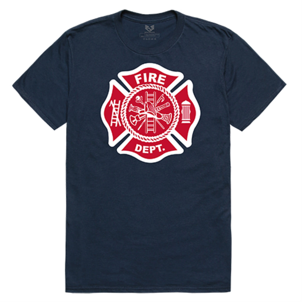 Relaxed Graphic T's, Fire Dep, Navy, XL