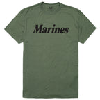Relaxed Graphic T's, Marines, Olive, 2X