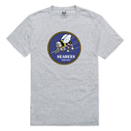 Relaxed Graphic T's, Seabees,H.Grey, 2X