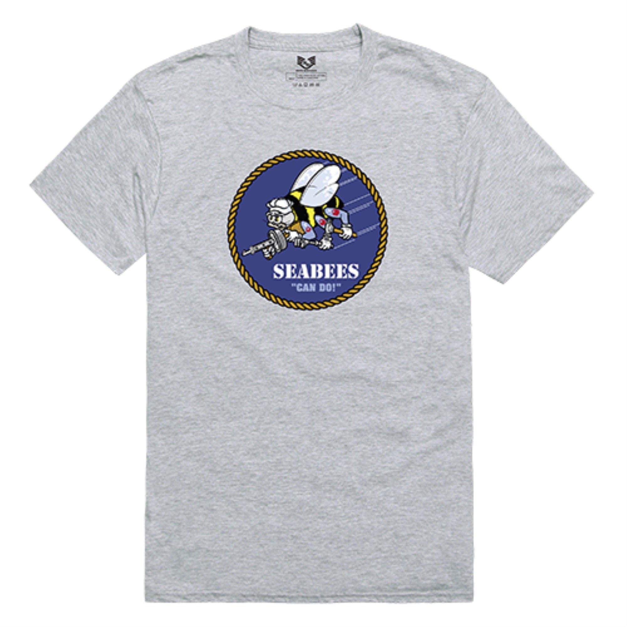 Relaxed Graphic T's, Seabees,H.Grey, 2X